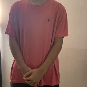 Casual Light Red Polo Shirt (Ralph Lauren) (Large)